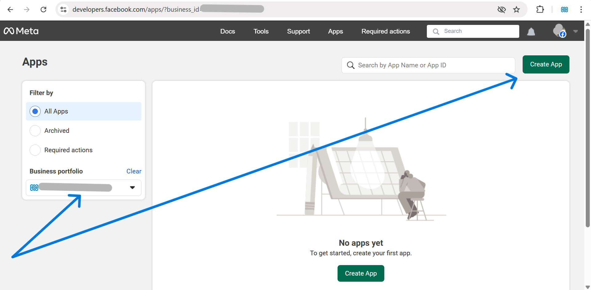 Create your Meta app and add the WhatsApp product to begin the official API setup